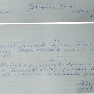 1970 m. rugpjūčio 24 d. Klaipėdos kraštotyros muziejaus direktorės B. Elertienės įsakymas Nr. 60 dėl A. Každailio paskyrimo Jūreivystės skyriaus vedėju nuo rugsėjo 1 d. Mažosios Lietuvos istorijos muziejus